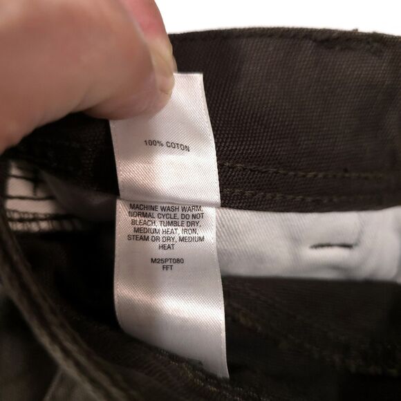 Brown Heavy Canvas Work Pants Mens 34x30 Cabelas Cotton Cargo Painters Utility - Picture 15 of 16